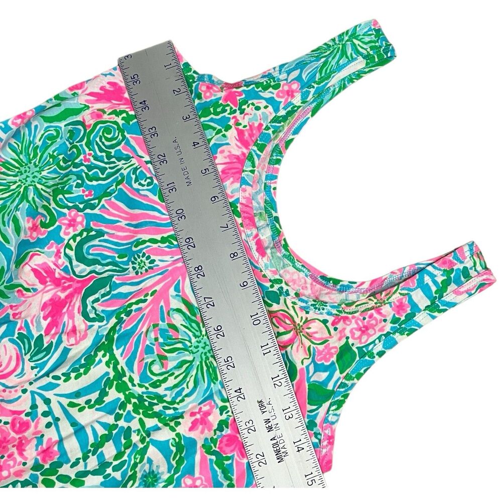 Lilly Pulitzer Newberri Tank Dress Womens XXS Amalfi Blue Tropical Floral Resort - Picture 6 of 10